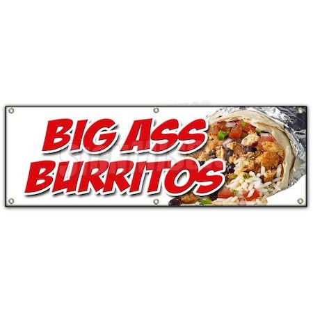 BIG A** BURRITOS BANNER SIGN Huge Large Extra Enormous Meal Mexican Eat